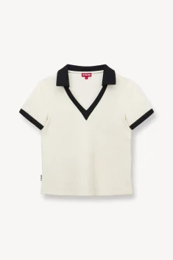 STAUD VOLLEY TOP  IVORY BLACK IVORYBLACK Clearance