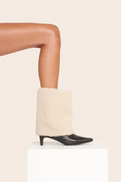 STAUD WALLY FOLDOVER BOOT  BLACK CREAM BLACKCREAM Clearance