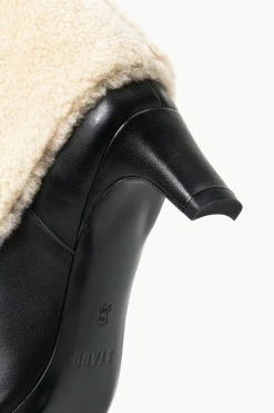 STAUD WALLY FOLDOVER BOOT  BLACK CREAM BLACKCREAM Clearance
