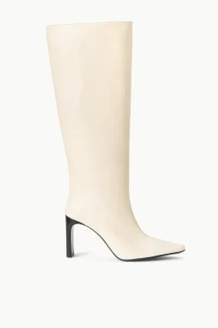 STAUD WALLY HIGH HEEL BOOT  CREAM BLACK CREAMBLACK Hot