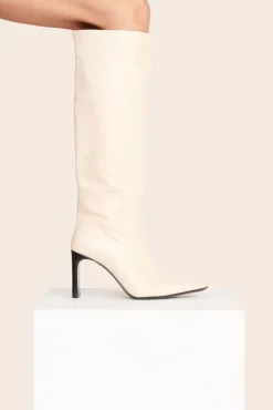 STAUD WALLY HIGH HEEL BOOT  CREAM BLACK CREAMBLACK Hot