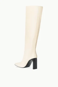 STAUD WALLY HIGH HEEL BOOT  CREAM BLACK CREAMBLACK Hot
