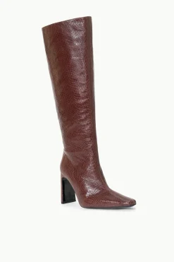 STAUD WALLY HIGH HEEL BOOT   MAHOGANY Discount