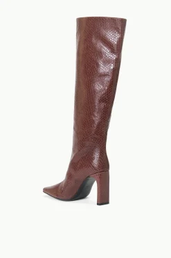 STAUD WALLY HIGH HEEL BOOT   MAHOGANY Discount