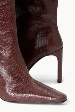 STAUD WALLY HIGH HEEL BOOT   MAHOGANY Discount