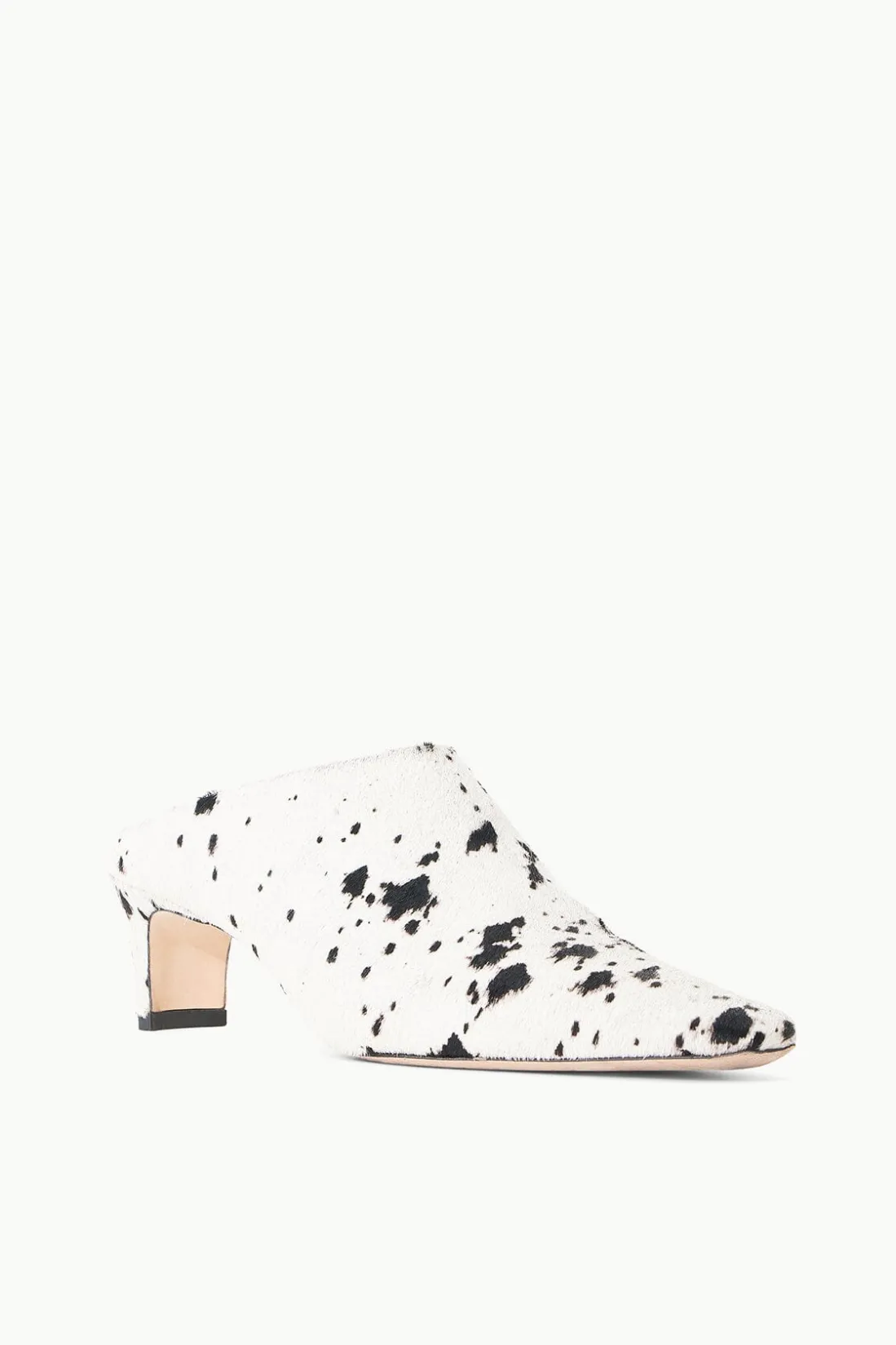 STAUD WALLY MULE BLACK & WHITE HAIRCALF BLACK&WHITEHAIRCALF