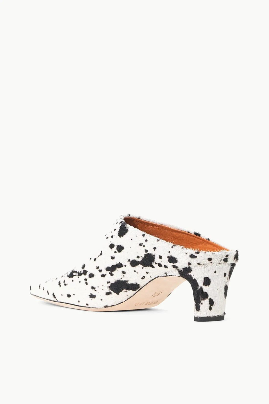 STAUD WALLY MULE BLACK & WHITE HAIRCALF BLACK&WHITEHAIRCALF