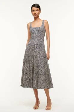 STAUD WELLS DRESS  NAVY MOSAIC NAVYMOSAIC Best