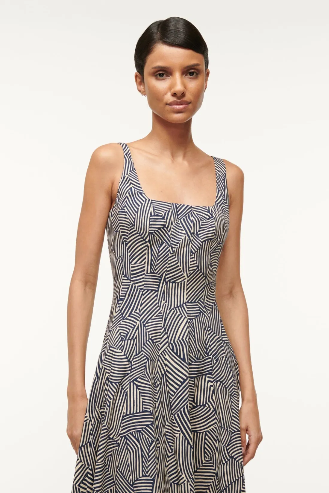 STAUD WELLS DRESS NAVY MOSAIC NAVYMOSAIC Best