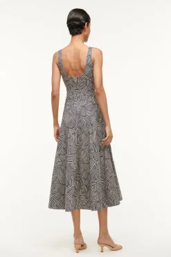 STAUD WELLS DRESS NAVY MOSAIC NAVYMOSAIC Best