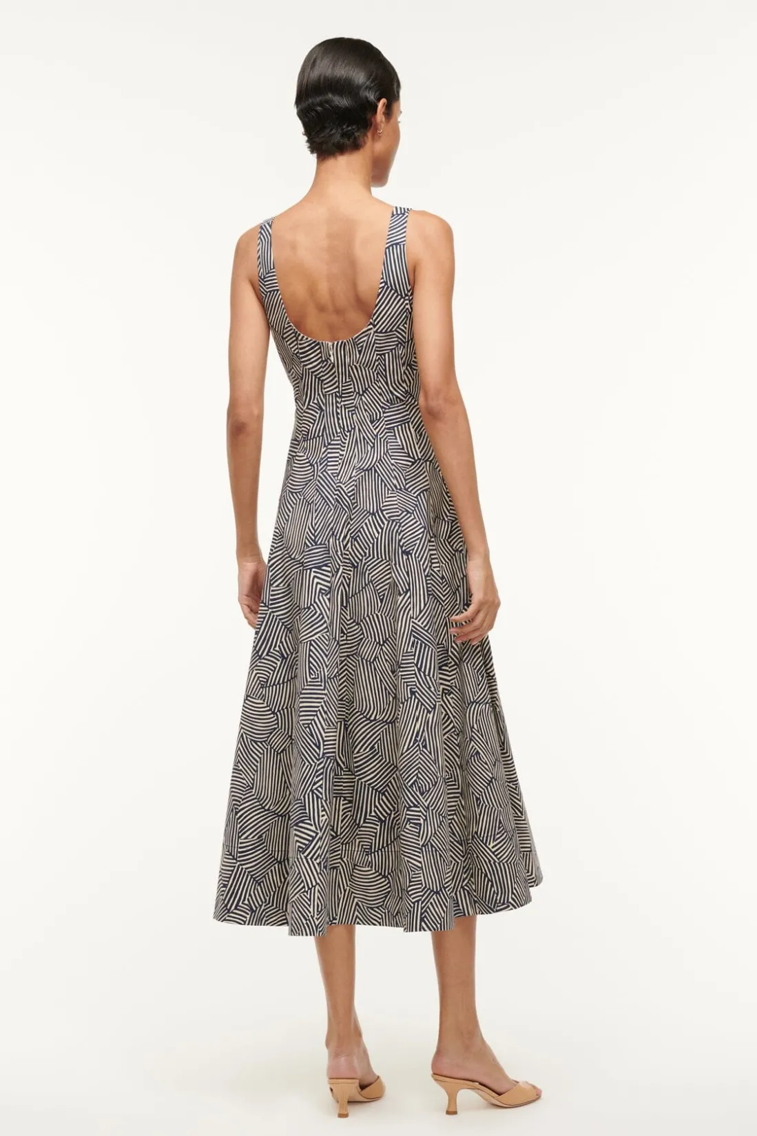 STAUD WELLS DRESS NAVY MOSAIC NAVYMOSAIC Best