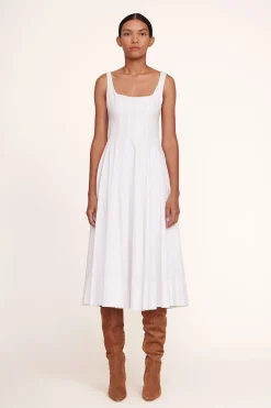 STAUD WELLS DRESS WHITE Clearance