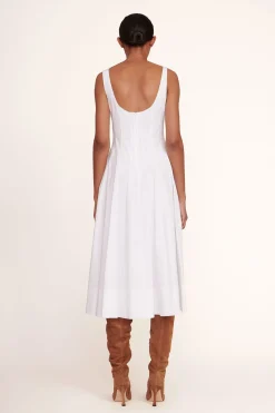 STAUD WELLS DRESS   WHITE Clearance