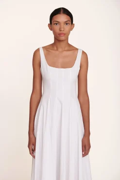 STAUD WELLS DRESS   WHITE Clearance