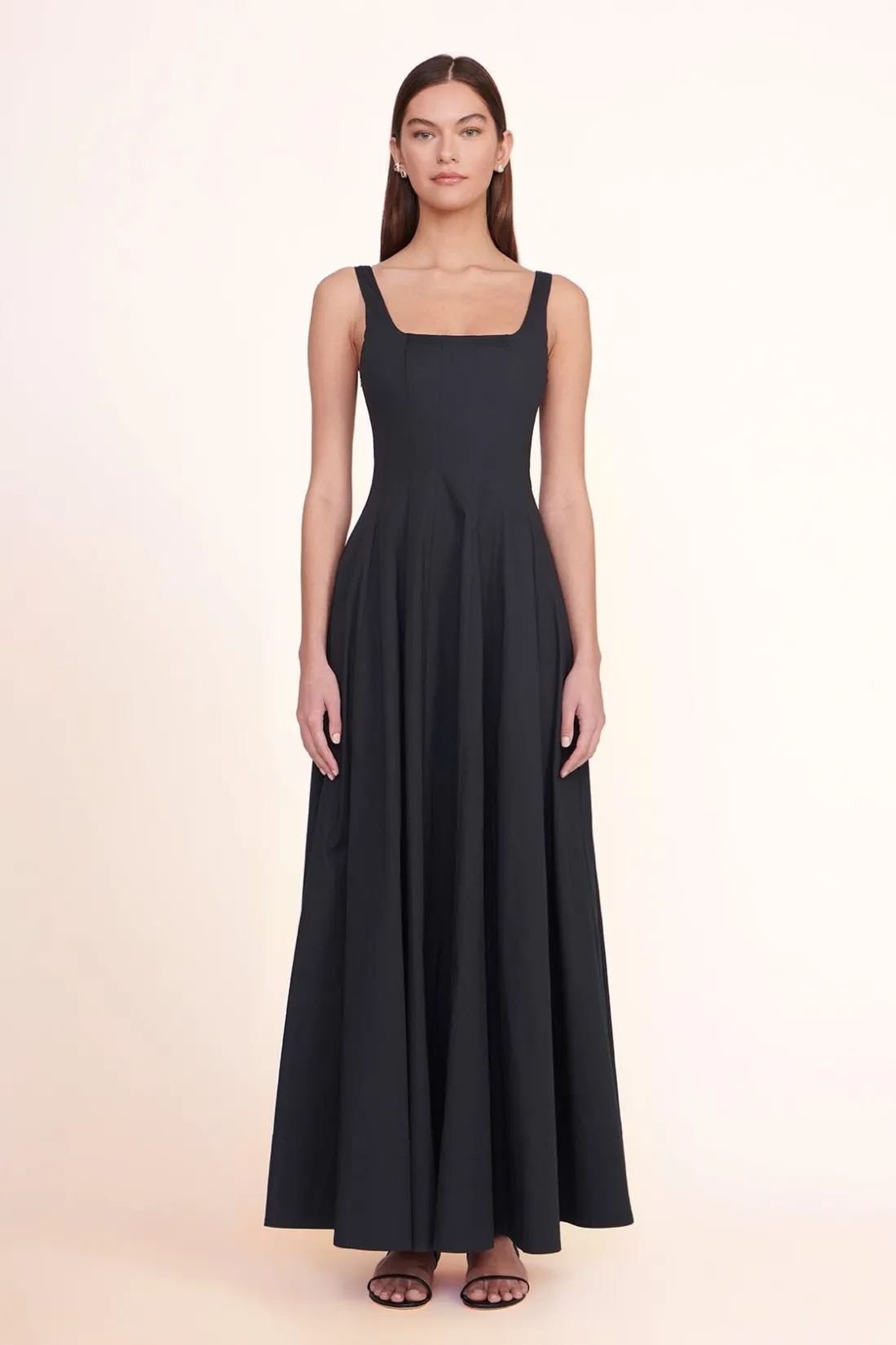 STAUD WELLS MAXI DRESS BLACK
