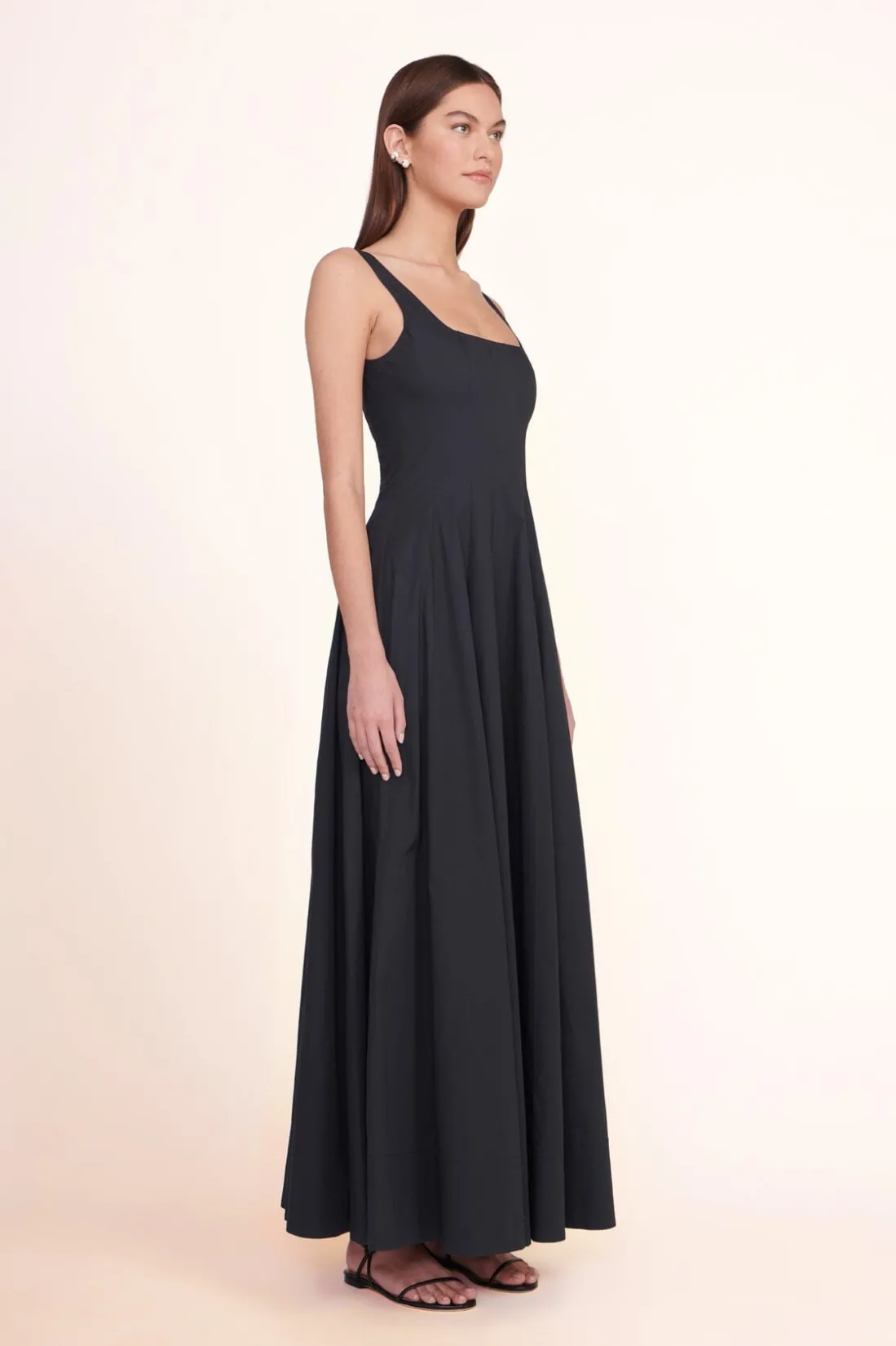 STAUD WELLS MAXI DRESS BLACK