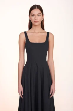 STAUD WELLS MAXI DRESS BLACK