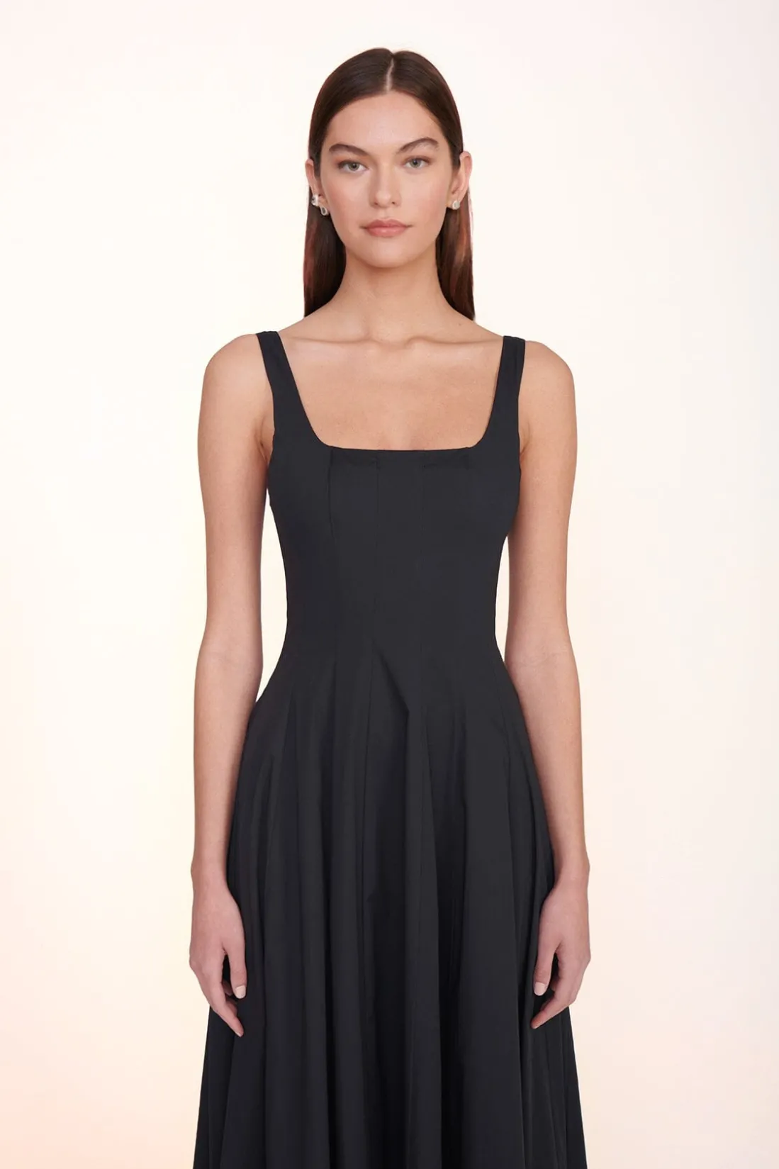 STAUD WELLS MAXI DRESS BLACK