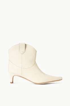 STAUD WESTERN WALLY ANKLE BOOT   CREAM Sale
