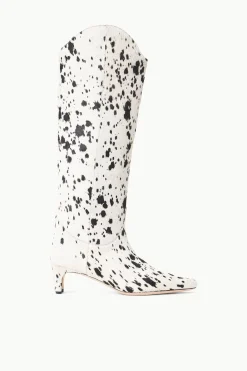 STAUD WESTERN WALLY BOOT  BLACK & WHITE HAIRCALF BLACK&WHITEHAIRCALF Discount