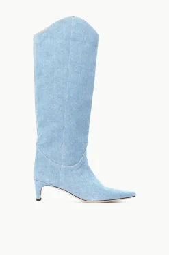 STAUD WESTERN WALLY BOOT  DENIM BLUE DENIMBLUE Hot