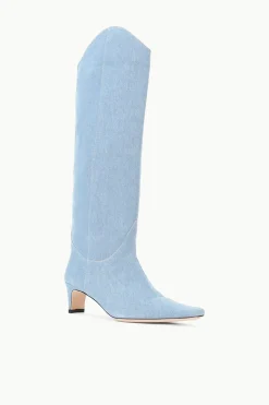 STAUD WESTERN WALLY BOOT  DENIM BLUE DENIMBLUE Hot