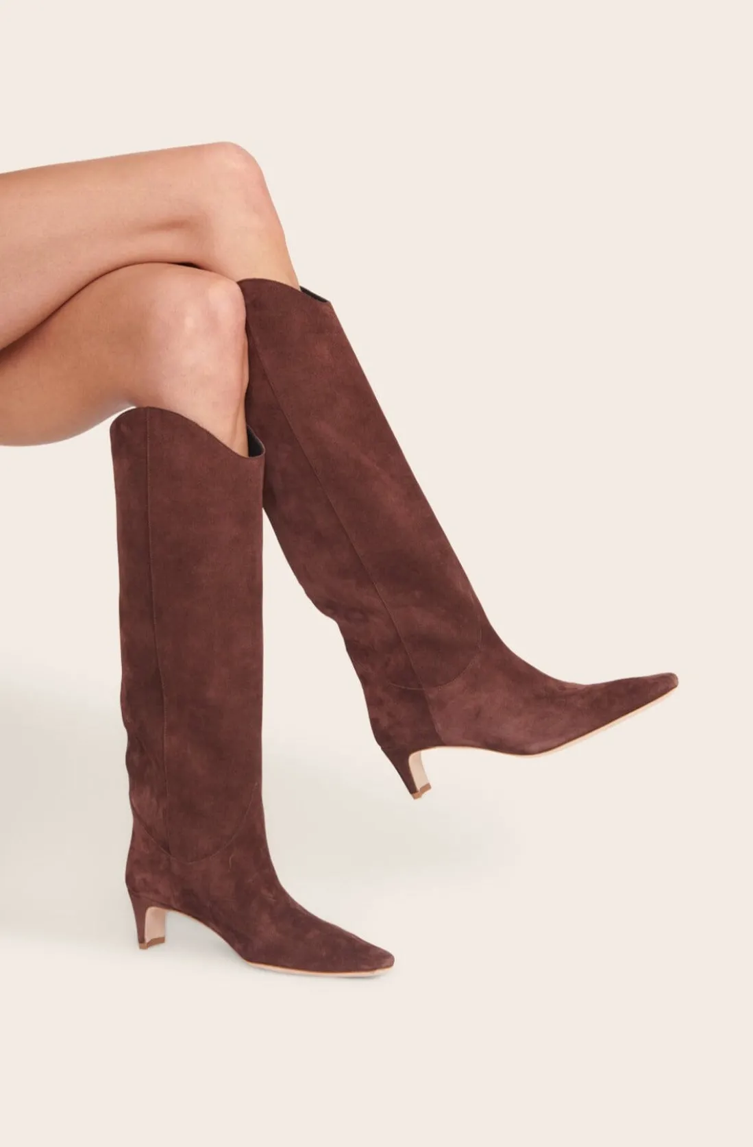 STAUD WESTERN WALLY BOOT MAHOGANY SUEDE MAHOGANYSUEDE Discount