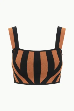 STAUD ZOLA TOP BLACK TAN SEASHORE STRIPE BLACKTANSEASHORESTRIPE Outlet