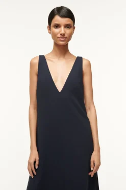 STAUD ZORA DRESS   NAVY Discount
